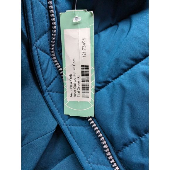 Stitch Fix Marc New York Risor Quilted Puffer Coat in Teal Green - Picture 8 of 11